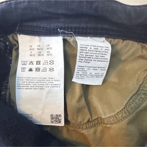 Boss Denim Jeans Finest Italian Fabric Stretch Dark Blue Size 36/32 Mens - Picture 3 of 8